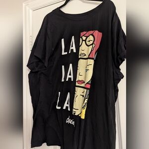 Black Graphic T-Shirt with Colorful Faces